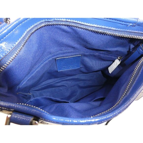 Coach Signature Navy Foldover Crossbody F27024 - Picture 8 of 16